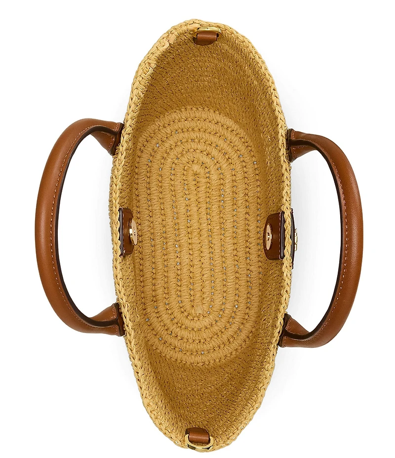 Lauren Ralph Lauren Brie Medium Straw Tote Bag