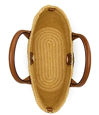 Lauren Ralph Lauren Brie Medium Straw Tote Bag