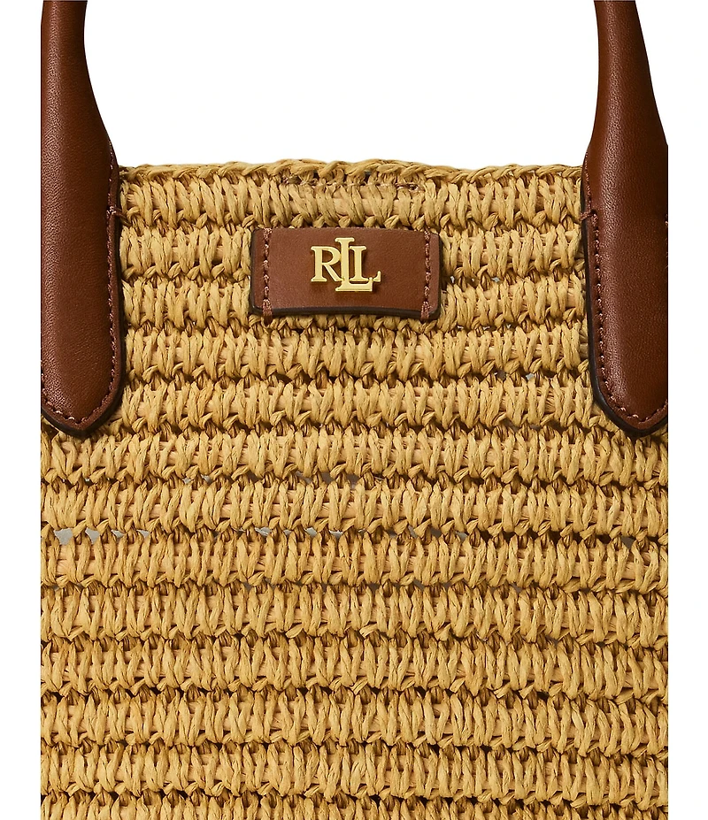 Lauren Ralph Lauren Brie Medium Straw Tote Bag