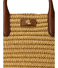 Lauren Ralph Lauren Brie Medium Straw Tote Bag