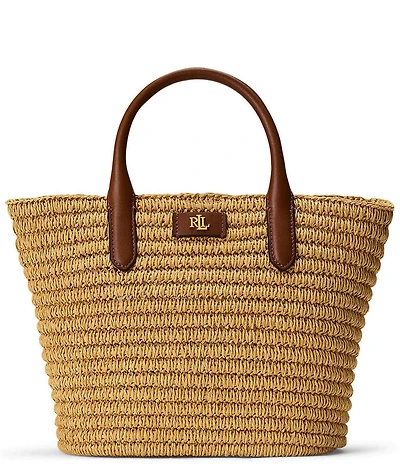 Lauren Ralph Lauren Brie Medium Straw Tote Bag