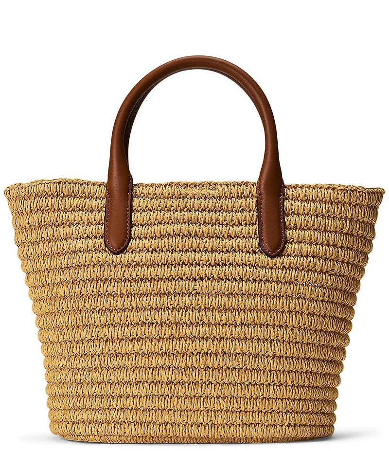 Lauren Ralph Lauren Brie Medium Straw Tote Bag