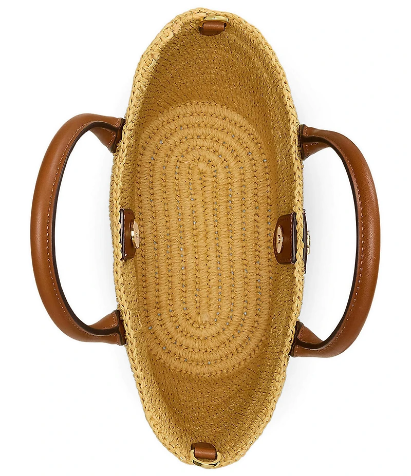 Lauren Ralph Lauren Brie Medium Straw Tote Bag