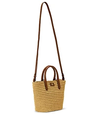 Lauren Ralph Lauren Brie Medium Straw Tote Bag