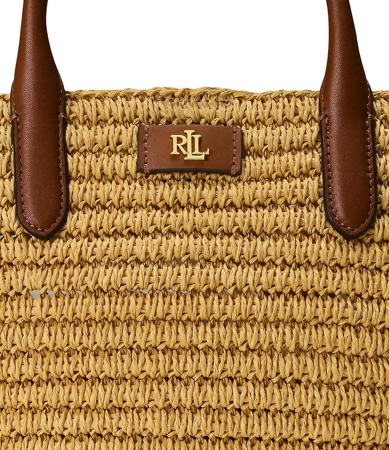 Lauren Ralph Lauren Brie Medium Straw Tote Bag