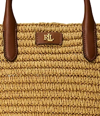 Lauren Ralph Lauren Brie Medium Straw Tote Bag