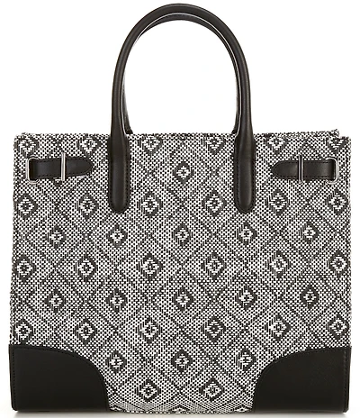 Lauren Ralph Lauren Devyn Woven Straw Medium Tote Bag
