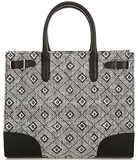 Lauren Ralph Lauren Devyn Woven Straw Medium Tote Bag