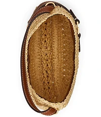 Lauren Ralph Lauren Tasha Small Woven Straw Crossbody Bag