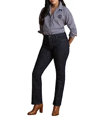 Lauren Ralph Lauren Woven Stripe Point Collar Long Sleeve Shirt