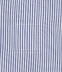 Lauren Ralph Lauren Woven Striped Spread Collar Long Sleeve Cropped Shirt