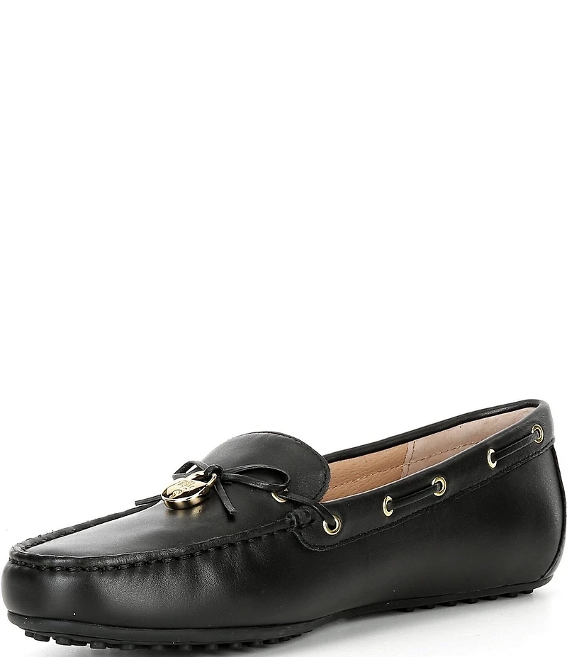Lauren Ralph Lauren Wylie Nappa Leather Bow Detail Driver Loafers