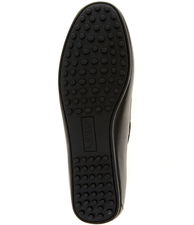 Lauren Ralph Lauren Wylie Nappa Leather Bow Detail Driver Loafers