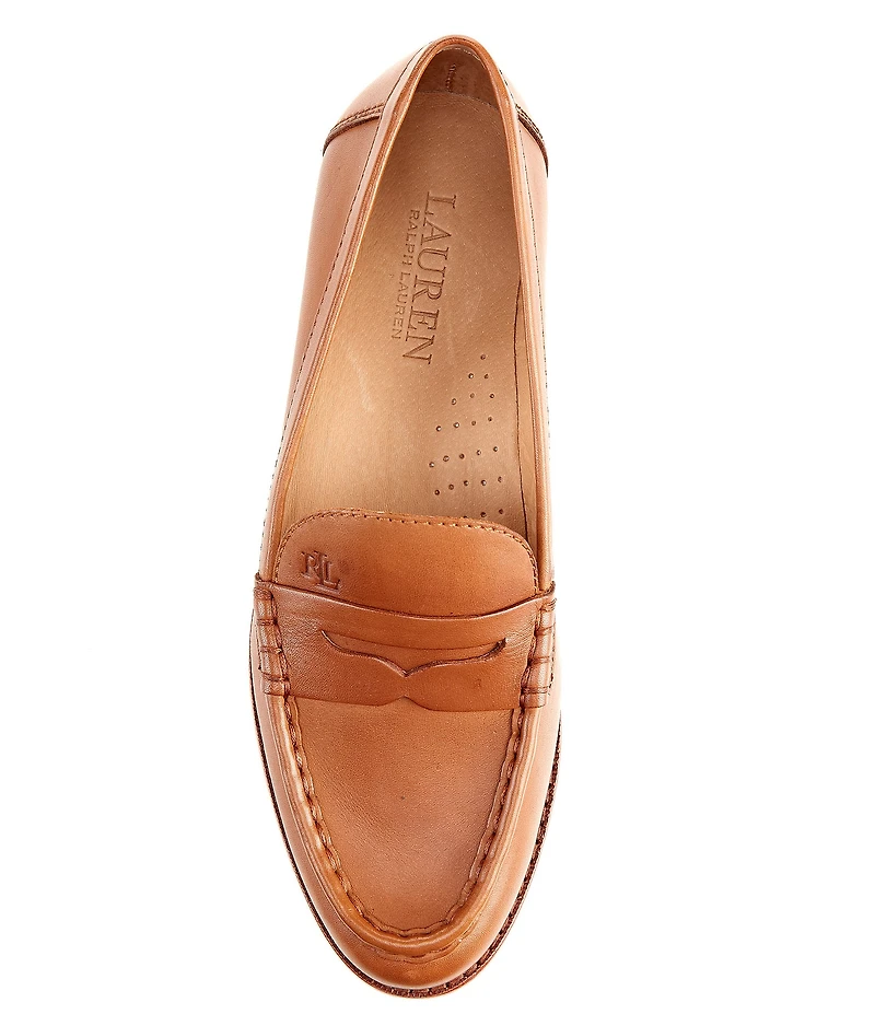 Lauren Ralph Lauren Wynnie Burnished Leather Penny Loafers