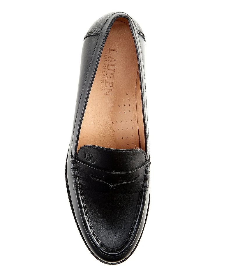 Lauren Ralph Lauren Wynnie Burnished Leather Penny Loafers