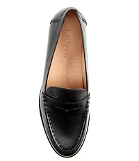 Lauren Ralph Lauren Wynnie Burnished Leather Penny Loafers