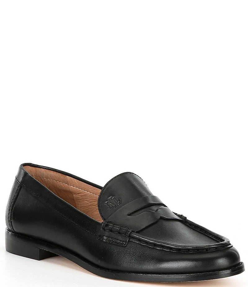 Lauren Ralph Lauren Wynnie Burnished Leather Penny Loafers