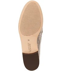 Lauren Ralph Lauren Wynnie Zebra Print Crocodile Embossed Penny Loafers