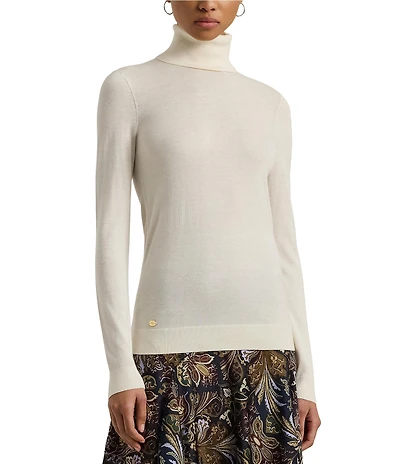 Lauren Ralph Lauren Silk-Blend Turtleneck Sweater