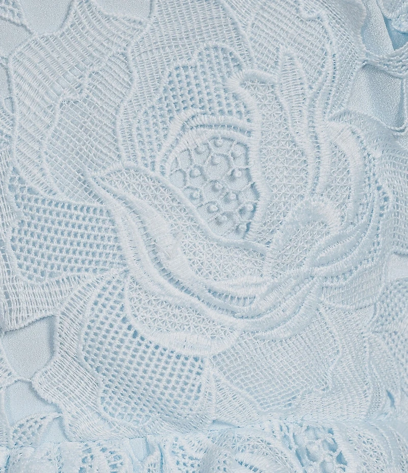 Layered With Love Flora Lace One Shoulder Neck Sleeveless A-Line Mini Dress