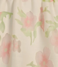Layered With Love Isabella Burnout Floral Jacquard V-Neck Sleeveless Ruffle Hi-Low Hem A-Line Midi Dress