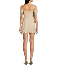 Layered With Love Lil Marilyn Floral Jacquard Lace Sweetheart Neck Sleeveless A-Line Mini Dress