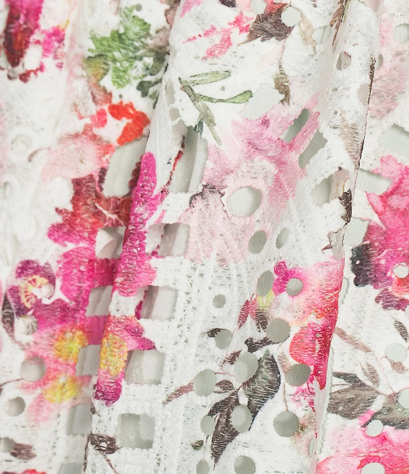 Layered With Love Long Sleeve Floral Lace Mini Dress