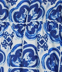 Layered With Love Plus Size Alessandra Tile Printed Ruffle Maxi Dress