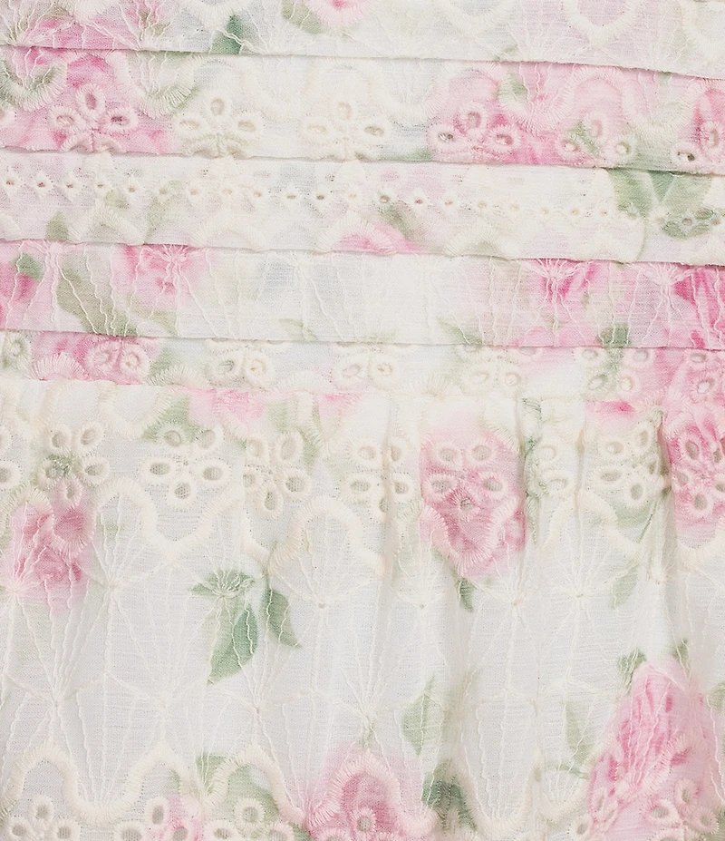 Layered With Love Plus Size Amanda Floral Tiered Ruffle Chiffon Long Dress