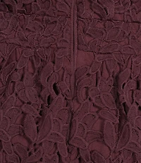 Layered With Love Plus Size Lace Crew Neck Long Sleeve Midi Dress