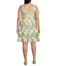 Layered With Love Plus Size Lace V-Neck Sleeveless A-Line Dress