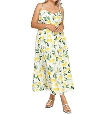 Layered With Love Plus Size Lemon Ginger Cotton Poplin Midi Dress