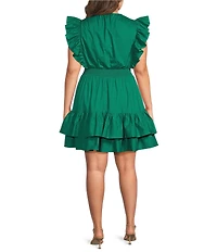 Layered With Love Plus Size Ruffle Detail Smocked Waist Dress