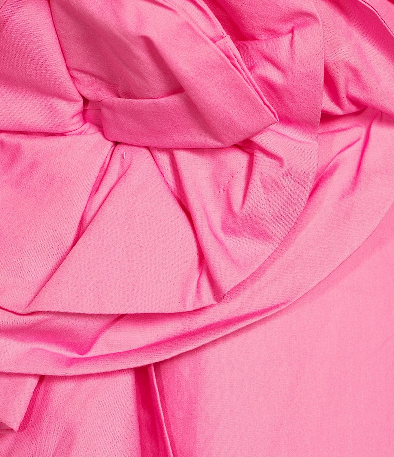 Layered With Love Poplin Square Neck Sleeveless Rosette A-Line Mini Dress