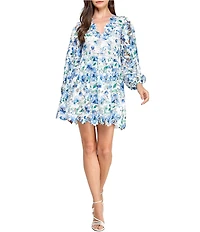 Layered With Love Rosaria Long Sleeve Lace Floral Mini Dress