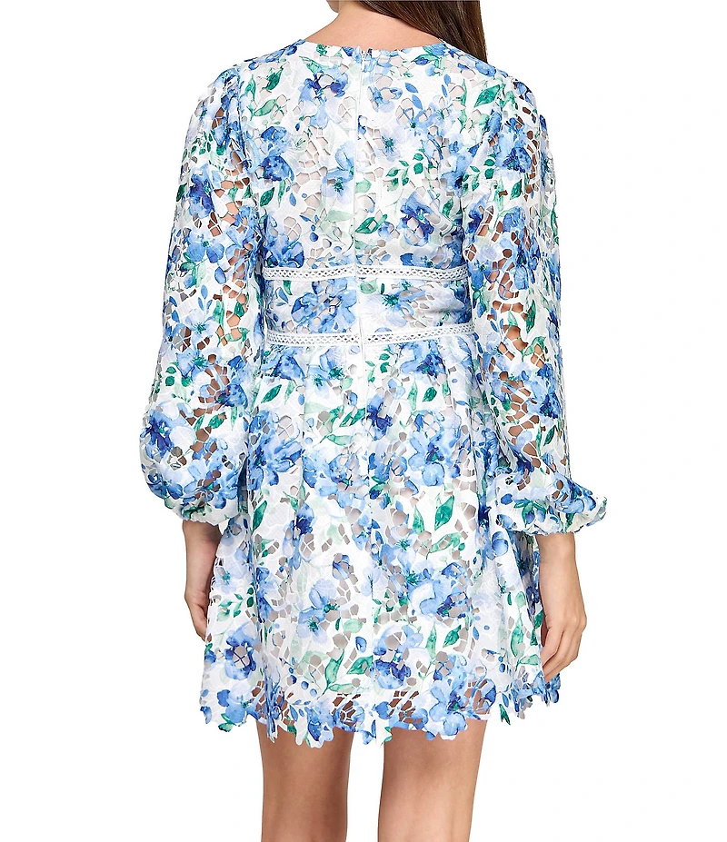 Layered With Love Rosaria Long Sleeve Lace Floral Mini Dress