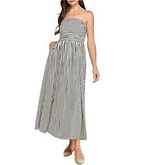 Layered With Love Strapless Stripe Maxi Dress