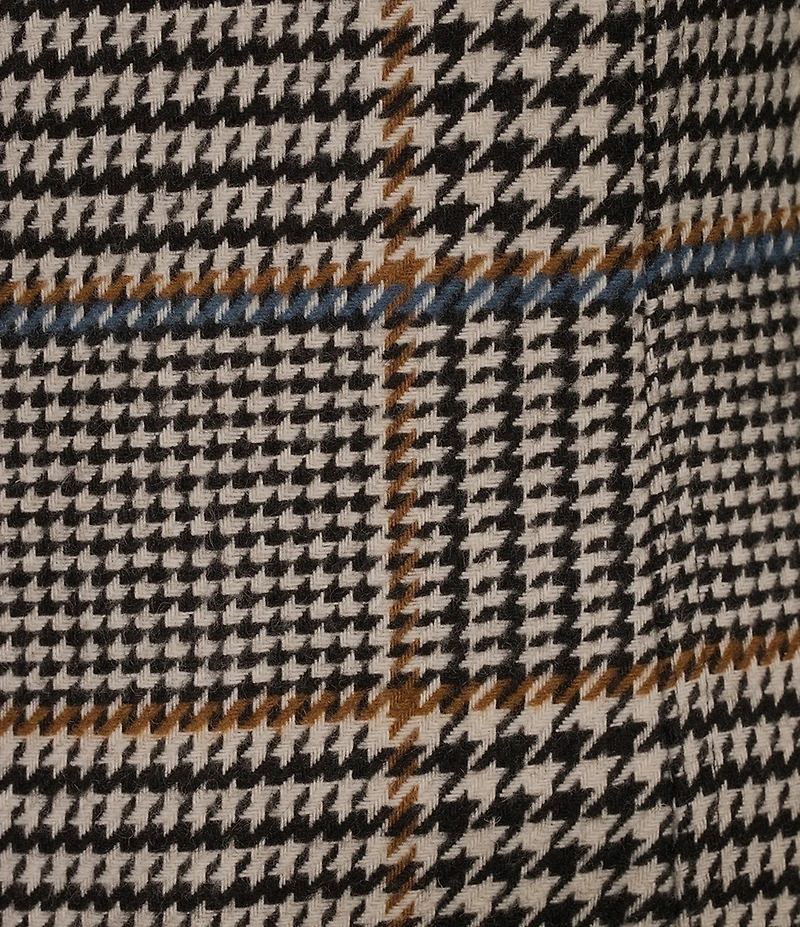 Le' AL.X Wool Blend Knit Glen Plaid Sweetheart Neck Tank Strap Bustier Mini Coordinating Dress