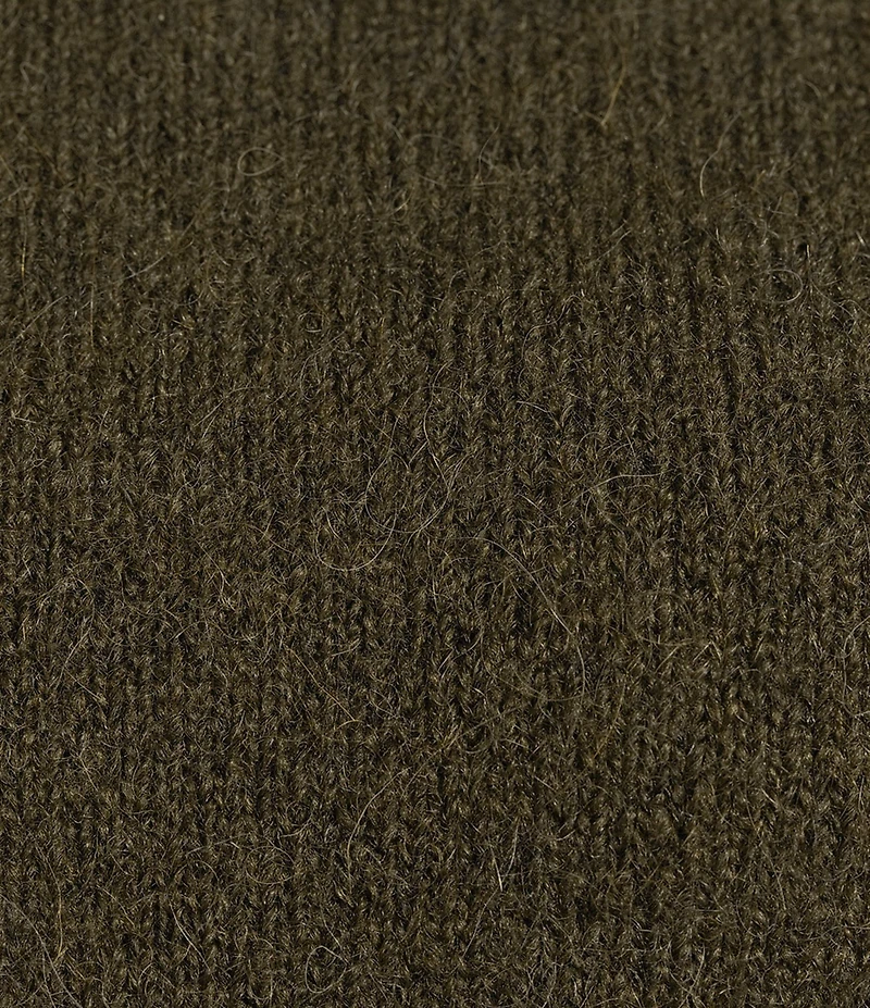 Le' AL.X Alpaca Wool Blend Knit Fringed Crew Neck Long Sleeve Pullover Coordinating Sweater