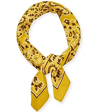 Le' AL.X Bandana Print Satin Scarf