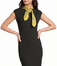 Le' AL.X Bandana Print Satin Scarf