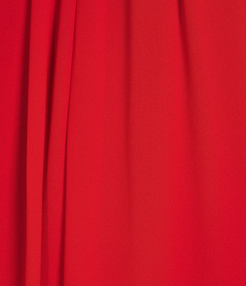 Le' AL.X Chiffon Ruched Mock Neck Long Blouson Sleeve Tiered Ruffle Shift Maxi Dress