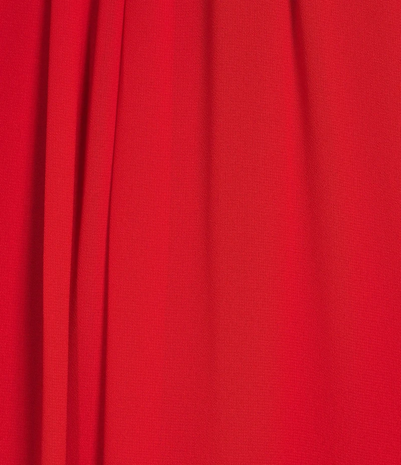 Le' AL.X Chiffon Ruched Mock Neck Long Blouson Sleeve Tiered Ruffle Shift Maxi Dress