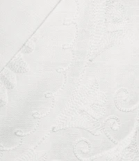 Le' AL.X Embroidered Linen Notch Lapel Long Sleeve Button Front Cropped Coordinating Blazer