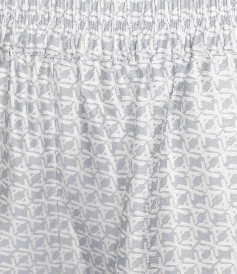 Le' AL.X Logo Print Satin High Smock Waisted Coordinating Boxing Shorts