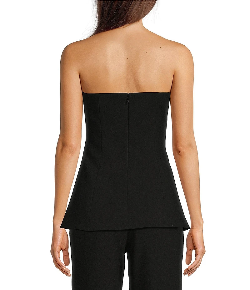 Le' AL.X Woven Crepe Straight Neck Sleeveless Cargo Suit Coordinating Top