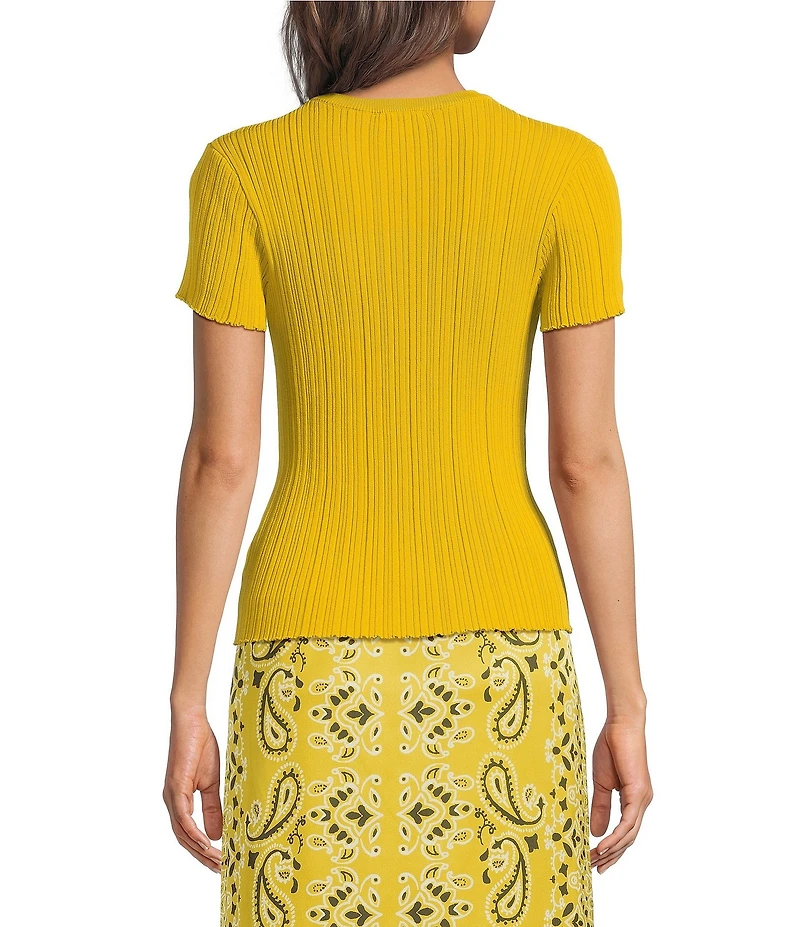 Le' AL.X Crew Neck Short Sleeve Knit Tee Shirt