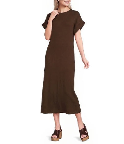 Le' AL.X Crewneck Short Sleeve Maxi T-Shirt Dress