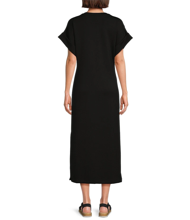 Le' AL.X Crewneck Short Sleeve Maxi T-Shirt Dress