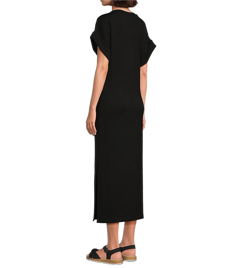 Le' AL.X Crewneck Short Sleeve Maxi T-Shirt Dress